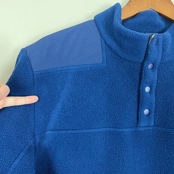 Vineyard Vines Fleece 1/4 Snap Pullover Mens Large Blue Harbor Shep Shirt Jacket - Picture 4 of 16